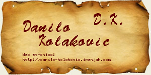 Danilo Kolaković vizit kartica